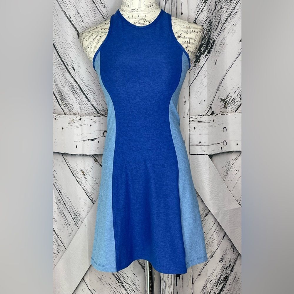 Outdoor Voices Athena Exercise Dress in OV Blue/Morning Blue S